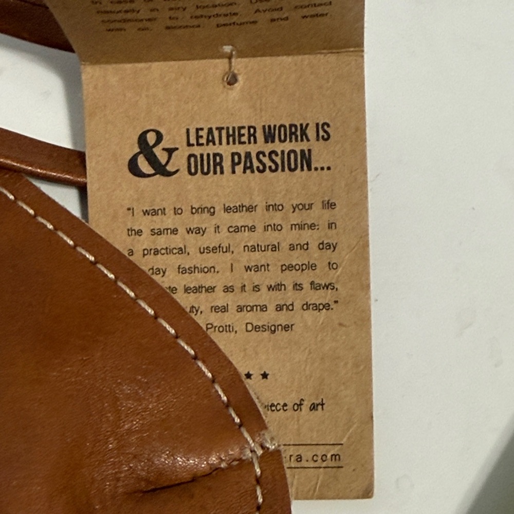 Cueropapel  & tijera Brown Leather Crossbody Bag - Picture 6 of 12
